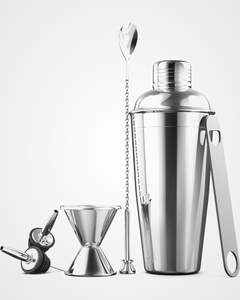 Juego de Herramientas de Barra de Metal Personalizable, Ecológico y Moderno, Herramientas de Mezcla de Cócteles de Acero Inoxidable Elegantes para Cocinas y Bares Contemporáneos - Product Image 2