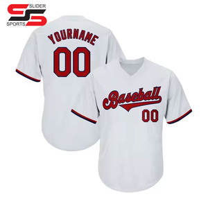 Jersey de béisbol hecho a medida dos botones cosido personalizado deportes Softball Jersey para hombres - Product Image 4