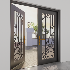 Portes métalliques durables et décoratives du fabricant du Vietnam conçues pour l'entrée principale de la maison avec des détails en fer de première qualité - Product Image 6