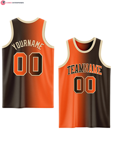 Maillot de basketball personnalisé pour adultes, sans manches, respirant, imprimé par transfert thermique, entièrement coloré, réversible, avec patch ODM et nom personnalisé - Product Image 1