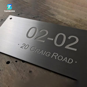 <span class=keywords><strong>Plaque</strong></span> en métal murale Numéro de maison Signes Nom de rue Numéro de porte <span class=keywords><strong>Plaque</strong></span> en acier inoxydable personnalisée - Product Image 6