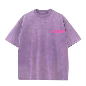 T-shirt Streetwear Homme Personnalisé 100% Coton Écologique Col Rond Imprimé Numérique Délavé Coupe Ample Épaules Tombantes Grammage Lourd - Product Image 3
