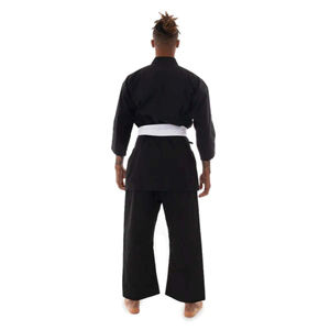 Conjunto de Uniforme de Lucha Libre Negro, Elástico, Ligero, Transpirable, de Secado Rápido, Kimono de Algodón para Entrenamiento, Unisex para Adultos - Product Image 3