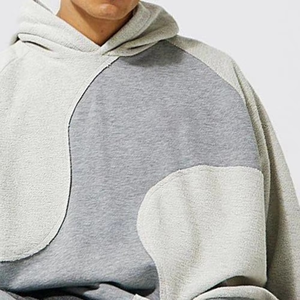 Haute qualité bouffée impression sérigraphie en vrac sweats à capuche blanc surdimensionné Streetwear vente bases coton mélangé automne tricoté - Product Image 2