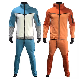 Ensemble de sweat-shirt pantalon de survêtement et sweat à capuche Gymwear surdimensionné empilé blanc ensemble de jogging survêtements jogging survêtement décontracté - Product Image 1