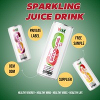 Guavadrank, bruisend, aluminium blik 330ml, merk VINUT, Vietnamese fabrikant, bruisende fruitdrank groothandel, frisdrank