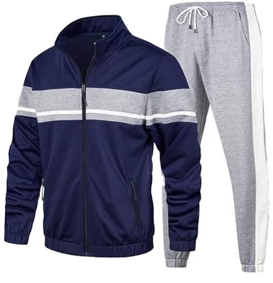 2025 Hot Selling 100% Cotton Custom 2-Piece Plain Track Sweat Suits Private Label Jogging Tracksuits with Logo for Adults