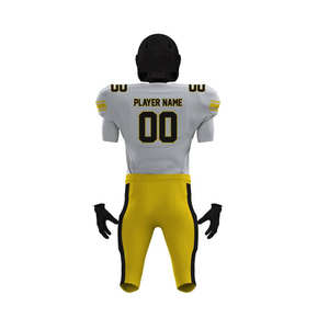 Uniforme de Fútbol Americano Talla Grande Transpirable Antibacteriano Absorbente de Humedad Diseño Sólido Conjunto de Manga Corta Logotipo Personalizado UPF 50 - Product Image 2