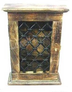 Boîte de porte-clés à tenture murale en bois antique artisanale Design vintage organisateur de décoration rustique pour entrée, couloir - Product Image 4