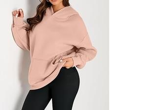 Transpirable Vintage ácido lavado de talla grande pulóver con capucha liso en blanco Boxy Fit Over Size Fleece French Terry Hoody para chicas adolescentes - Product Image 2