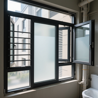 Ventanas de vidrio fijas de aleación de aluminio ahorradoras de energía de diseño moderno con aislamiento térmico panorámico