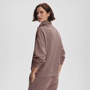 2025 décontracté personnalisé femmes coton demi fermeture éclair sweat-shirt confortable et polyvalent pour toutes les saisons sweats pour femmes - Product Image 5