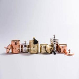 Tarro decorativo para velas de Color negro mate para el hogar con tapa, vela llena de cera de lujo, tarro contenedor de velas de Metal votivo - Product Image 2