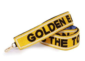 Handmade in India Customizable Beaded <b>Strap</b> <b>Bag</b> with Detachable Hooks <b>for</b> Sorority Game Day - Product Image 6