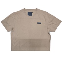 T-shirt col rond 100 % coton pour homme, coupe classique, motif uni, broderie au dos, logo personnalisé, taille standard, haute qualité