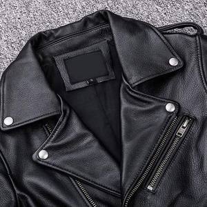 แจ็กเก็ตสไตล์สตรีทหนังแท้เนื้อบางยาวเคลือบสำหรับผู้ชายและ100% - Product Image 4