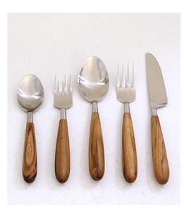 Prime Quality Stainless Steel <b>and</b> Wooden Cutlery Set Attractive Design Home Decor Flatware Set Spoon <b>Knife</b> <b>Fork</b> Cutlery Set - Product Image 4