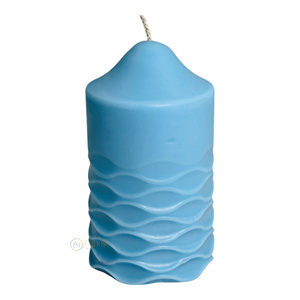 Elegant Jumbo Wavy Soy Wax Pillar Candle for Christmas Halloween Easter Decorations and Gift-Giving for Home and Event Styling - Product Image 3