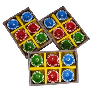 Lampes de bricolage en terre cuite de style moderne faites à la main pour la décoration de la maison couleurs personnalisées uniques pour Diwali et les festivals de Noël - Product Image 6