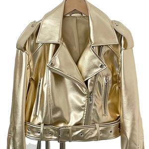 Vestes pour femmes en gros, streetwear, OEM, imperméables, élégantes, en cuir véritable, fermeture éclair, vestes en cuir véritable tendance - Product Image 1