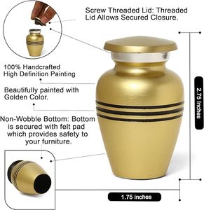 โกศอะลูมิเนียมที่ระลึกใส่ศพพร้อมสีฟ้า - Product Image 2