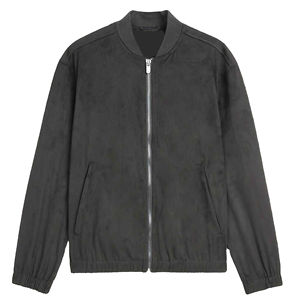 Blouson bomber noir slim pour homme avec coque en coton, tissu de haute qualité personnalisé, imprimé par décharge, coupe-vent pour l'hiver - Product Image 3