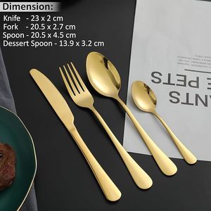 Cucharas de lujo Gold Hotel Cubiertos Juego de cubiertos de acero inoxidable con espejo para servir para restaurantes - Product Image 3