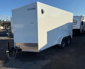 Remolque utilitario cerrado con puerta tipo granero de doble eje FOREST RIVER USECO 7X14, modelo 2026, en venta - Product Image 1