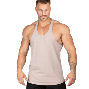 Vente directe d'usine, débardeurs de sport pour hommes 100% coton, débardeurs de sport tendance sans manches, débardeurs imprimés, tissage tricoté - Product Image 1