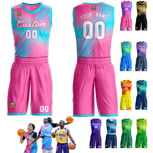 Conjunto de Uniforme de Baloncesto Personalizado, Transpirable, Talla Grande, para Hombre, Sublimado, Uniforme de Verano, Nombre del Equipo, Número, Adulto, al por Mayor - Product Image 1