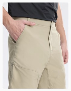 Short de randonnée en polyester respirant et de longueur moyenne pour hommes, taille plus grande, décontracté, avec logo personnalisé, couleur unie, livraison DDP - Product Image 4