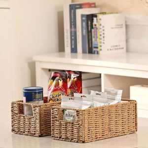 Panier en osier en corde de papier tissé à la main à prix avantageux, petit panier de rangement pour organiser le papier toilette, bac de rangement pliable pour étagère - Product Image 5
