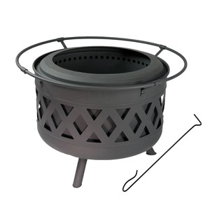 36-Inch Modern <b>Camp</b> Stove & Fire Pit with BBQ <b>Grill</b> for Outdoor Cooking - Product Image 6