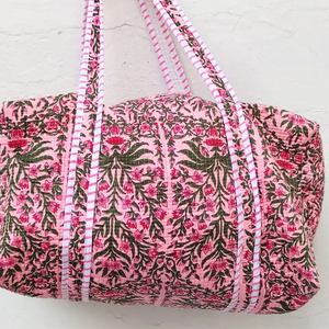 Sac fourre-tout en coton matelassé à bandoulière, motif géométrique, lavable, écologique, tendance, pour le yoga, les courses, la plage, les voyages d'une nuit - Product Image 1