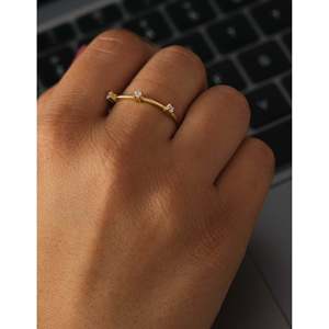 Pulsera y brazalete de cristal con diseño de anillo punteado - Product Image 4