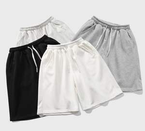 Pantalones cortos de gimnasio de cintura media para hombre 2025 algodón pantalones cortos de verano transpirables y de secado rápido con logotipo personalizado y patrón sólido 100% - Product Image 5