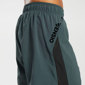 Pantalones cortos de gimnasio 2 en 1 de calle alta para hombre personalizados al por mayor algodón de secado rápido con bolsillos en la cintura elástica estilo motorista de moda - Product Image 4