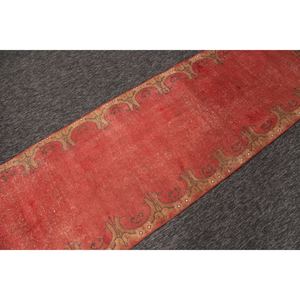 พรมวินเทจ ขนาด 2.7x9.1 ฟุต พรมขนาดเล็ก สีน้ำตาลแดง - Product Image 3