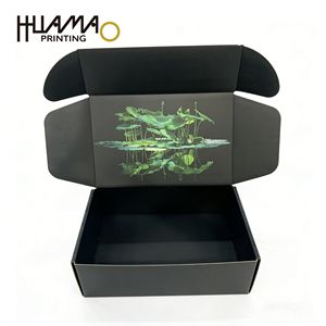 Caja de Cartón Corrugado Negra Reciclable Personalizada al por Mayor de Huamao, Logotipo Impreso Personalizado OEM, Relieve UV para Electrónica de Consumo - Product Image 2