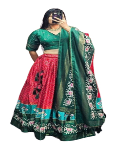 Robe de mariée pour femme faite à la main, ensemble de mariée, style Bollywood, Lehnga floral avec chemisier de créateur, travail de zari pour femmes - Product Image 1