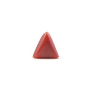 พลอยปะการังสีแดงสังเคราะห์ 3.6 กะรัต คุณภาพสูง ขัดเงา ขนาด 8 มม. สีขาว - Product Image 1