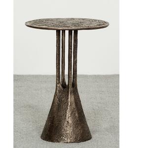 Table d'appoint ronde en métal sur mesure, design personnalisé, qualité antique, taille sur mesure, en aluminium et laiton - Product Image 1