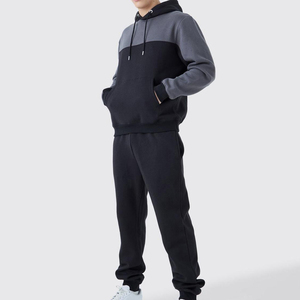 Survêtement Jogging Homme Personnalisable avec Logo, 100% Coton Respirant, Ensemble Deux Pièces Décontracté avec Fermeture Éclair pour l'Entraînement Sportif Hivernal - Product Image 1
