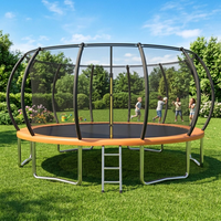 Trampoline en acier robuste de 16 pieds pour l'extérieur avec filet de protection pour les enfants - Exercice en toute sécurité