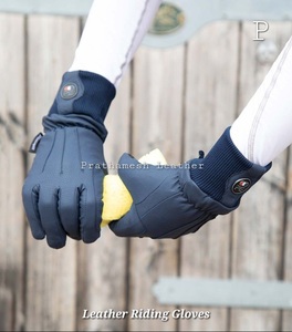 Acheter maintenant Gants d'équitation en cuir noir Gants confortables de qualité supérieure pour hommes Gants souples d'extérieur parfaits pour un usage quotidien - Product Image 2