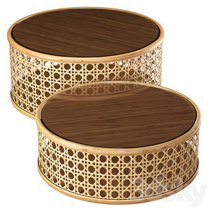 โต๊ะกลางหวายโค้งมนโต๊ะกลางเฟอร์นิเจอร์ทันสมัยโต๊ะกลางมาตรฐานสูง - Product Image 1