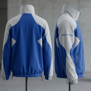 <b>Men</b> Blue White Color Block Windbreaker <b>Jacket</b> Lightweight Zip Up Outdoor Sports <b>Running</b> Training <b>Jacket</b> - Product Image 4