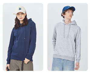 Sudadera con capucha con logotipo personalizado de alta calidad para hombre de peso pesado 100% algodón mezclado liso al por mayor sudaderas con capucha con estampado de logotipo personalizado de gran tamaño - Product Image 2
