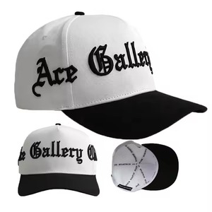 2025 HBA54 2 tons couleur bonne qualité Hip Hop 5 panneau chapeau coton tissu personnalisé broderie logo un cadre hommes casquette de Baseball - Product Image 6