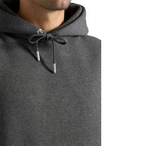 Sweater Hoodie Fleece Pria Heavyweight Warna Solid Charcoal untuk Musim Dingin, Kasual, untuk <span class=keywords><strong>Program</strong></span> Grosir Pakaian - Product Image 4